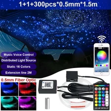 300PCS CAR HOME HEADLINER STAR LIGHT KIT ROOF Glow CEILING LIGHTS FIBER OPTIC