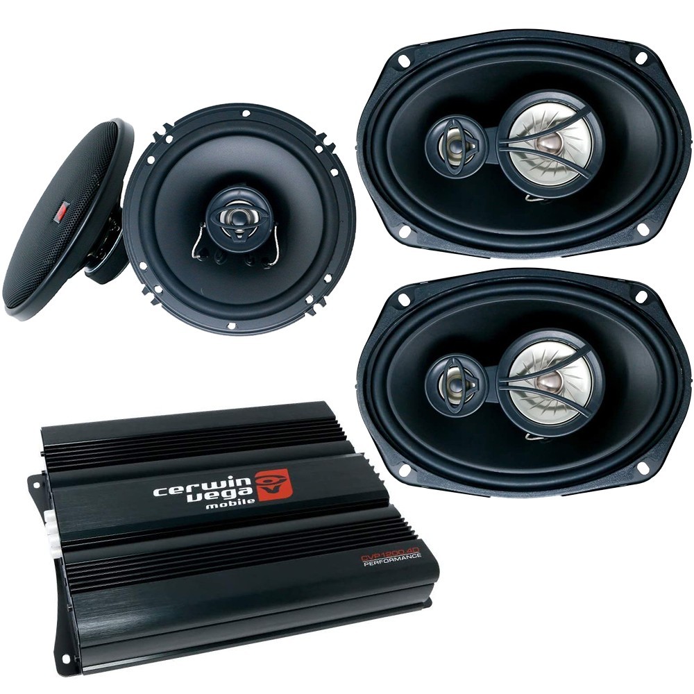 Cerwin Vega Upgrade Package  4 Channel Amplifier with  6x9" 