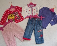 Winter Mothercare George 5x Bundle Baby Girl Tops Trousers Cardigan 6/9 mths 9 m