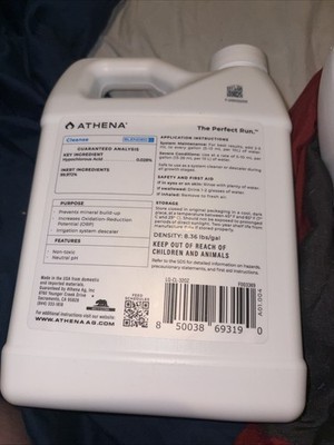 Athena Brand Nutrients Blended Line 1 Gallon CLEANSE For Clean Roots Supplement