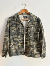 green camouflage denim jacket y2k