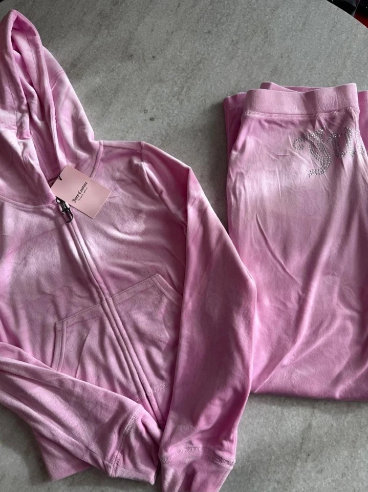 Juicy Couture Terciopelo Chándal Chaqueta Pantalones Mujer XS-XL Y2K Logo Estrás Nuevo con Etiquetas Foto 3 de 4