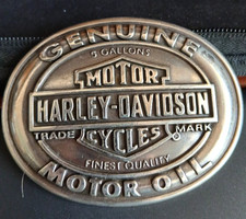 Harley Davidson Genuine Motor Oil Silver Belt Buckle 2008 Metal 99599-09VM Biker
