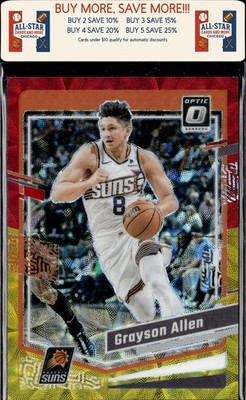 2023-24 Donruss Optic #99 Grayson Allen Red & Gold Int'l #/99 Phoenix Suns