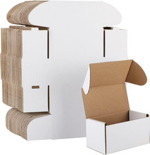 Shipping Boxes Set of 50, Small Corrugated Cardboard Box Literature Mailer, Whi