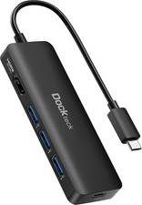 USB C HUB 4K 60Hz, Dockteck USB-C Multiport Adapter 5-in-1 with 4K HDMI, 100W...