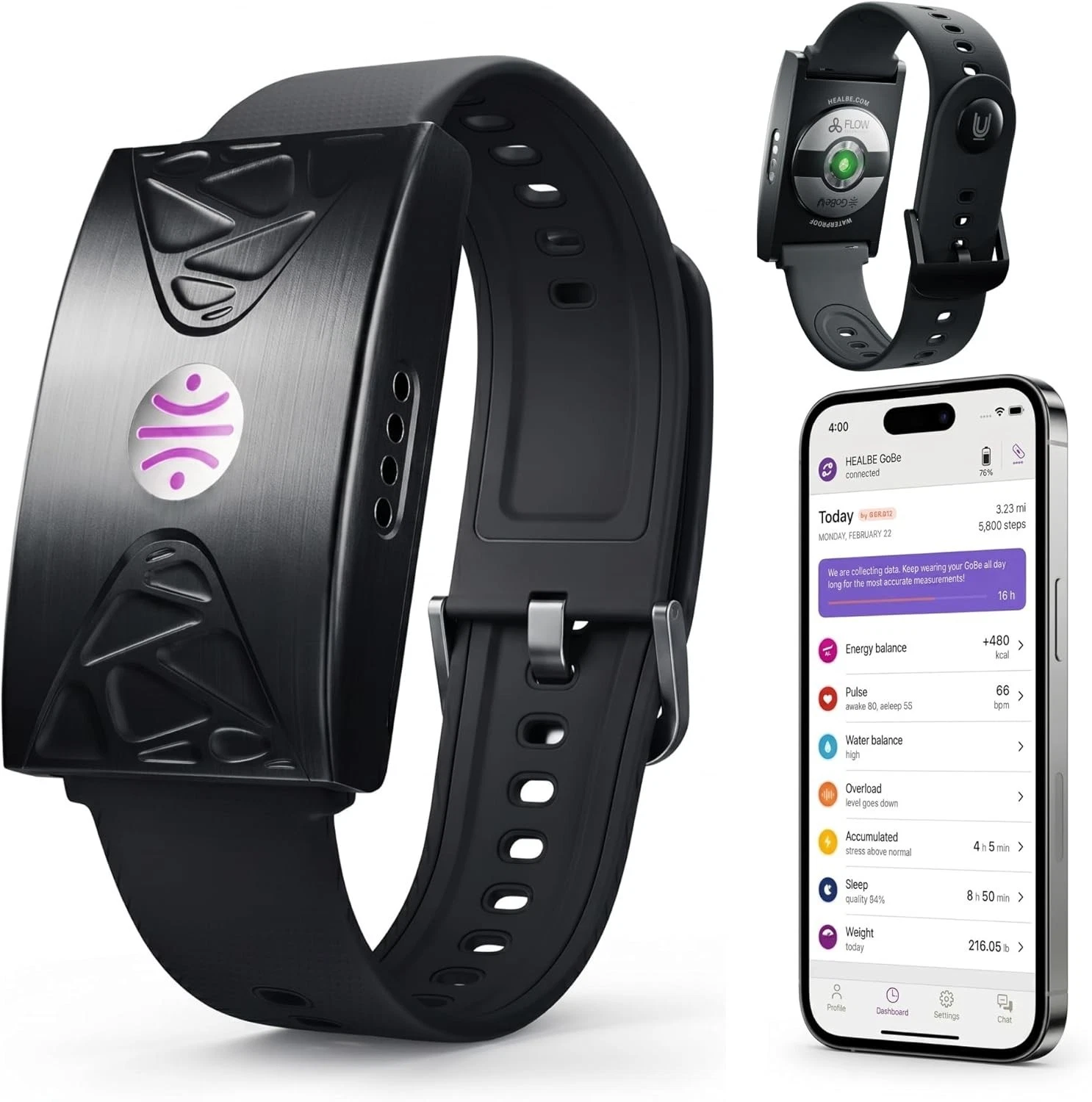 Automatic Calorie Intake Smart Band, Energy Balance Insights, Hydration, Sleep
Opens in a new window