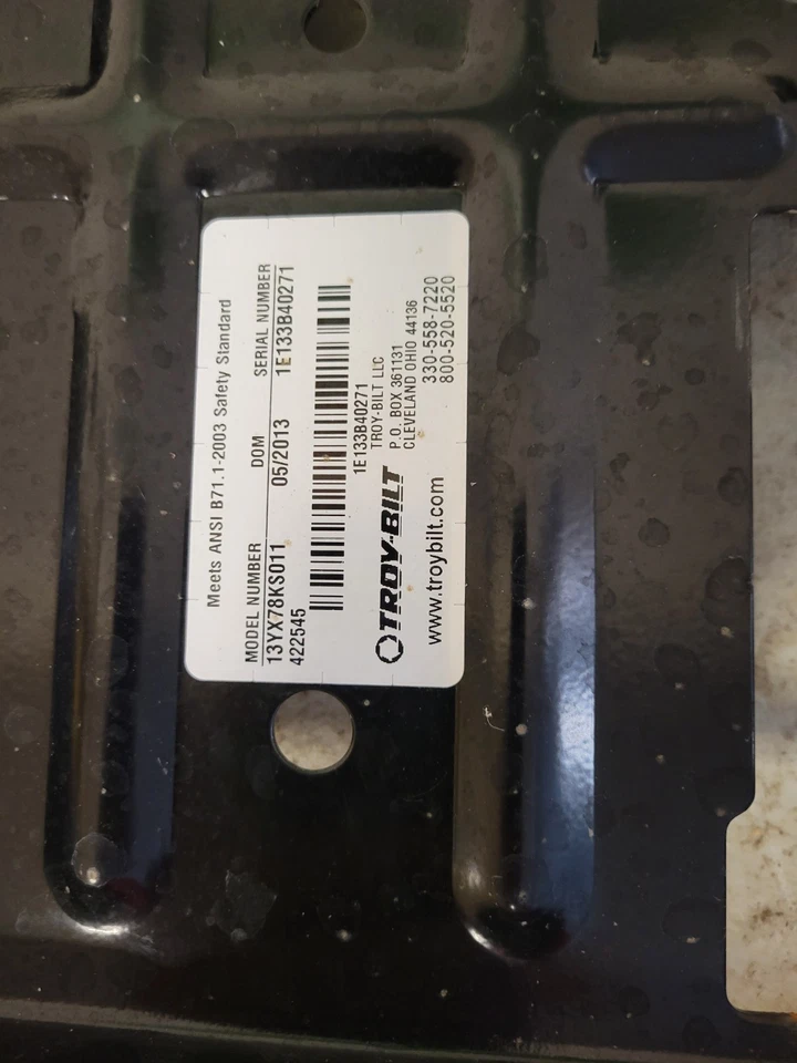 Troy-Bilt 1998 Super Bronco Seat Pivot Bracket 783-0738, 783-0738-0638 - Image 4 of 4