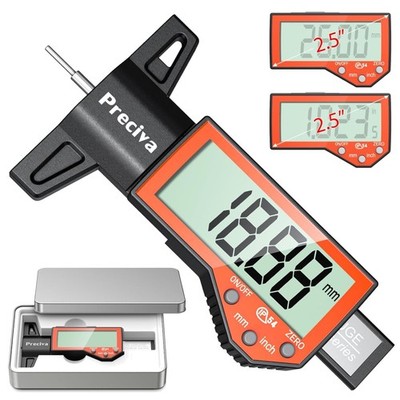 Reifenmessgerät Tieftiefe Digital LCD Messgerät Autoreifen Motorrad
