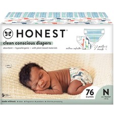 76 Count The Honest Company Clean Conscious Diapers  Plant-Based, Sustainable 