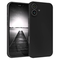 HandyhüLle FüR Apple Iphone 16 Plus Silikon Back Cover Schutz Handy Case Schwarz
