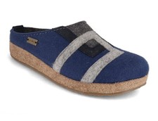 HAFLINGER Women Felt Clogs 'Grizzly Lu', blueberry
