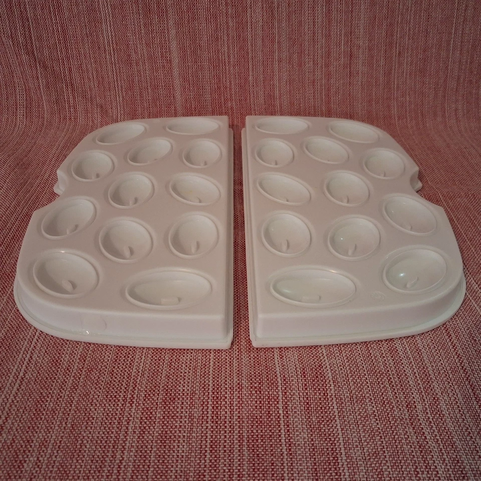 Pampered Chef 2617 Cool & Serve 2 Replacement White Deviled Egg Trays for #2292 - Image 3 of 4