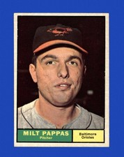 1961 Topps Set-Break #295 Milt Pappas EX-EXMINT *GMCARDS*