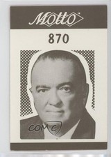 1987 Motto Game Cards J Edgar Hoover #870 0w6