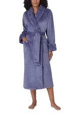 NWT Carole Hochman Women's Plush Wrap Robe, Color Blue, Size XL