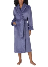 NWT Carole Hochman Women's  Plush Wrap Robe, Color Blue, Size XL