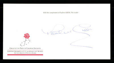 Pauline Green Mitglied des Europäischen Parlaments  Original Signiert + G 40976