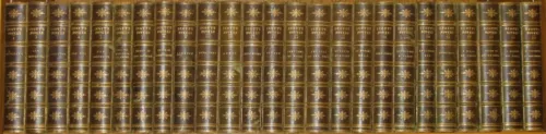LEATHER Set;SIR WALTER SCOTT,WAVERLY NOVELS!Complete ANTIQUARIAN Gorgeous!(1870)