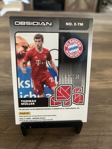 2020-21 Panini Obsidian Eruption E-TM Thomas Muller Bayern Munich Relic 003/149 - Picture 2 of 2