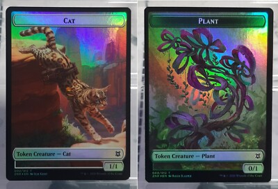 Magic - Cat / Plant - Foil/Token - Zendikars Erneuerung: Extras - DE/EN/NM