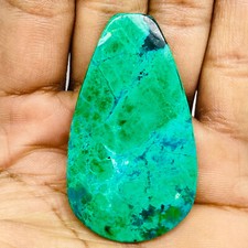 116.7 Cts Natural Malachite Chrysocolla 55x31.5mm Fancy Loose Cabochon Gemstone