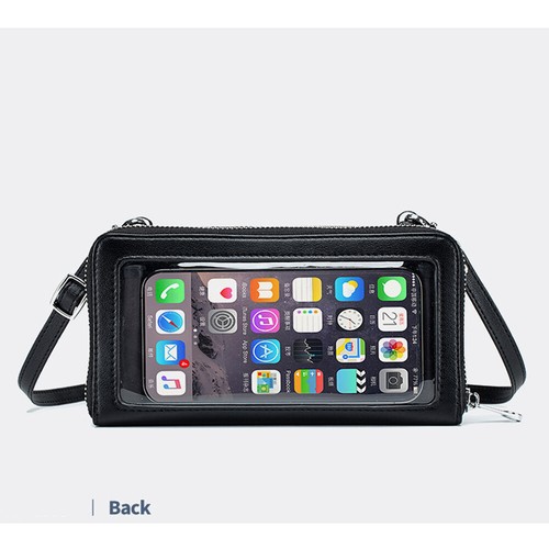 Womens Leather Wallet Crossbody Shoulder Strap Bag Touch Screen Cell Phone Purse - Picture 22 of 35