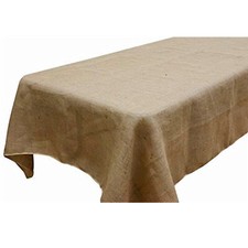 Rectangular Jute Natural Burlap Tablecloth 45x54, 54x72, 60x90, 60x102, 60x120