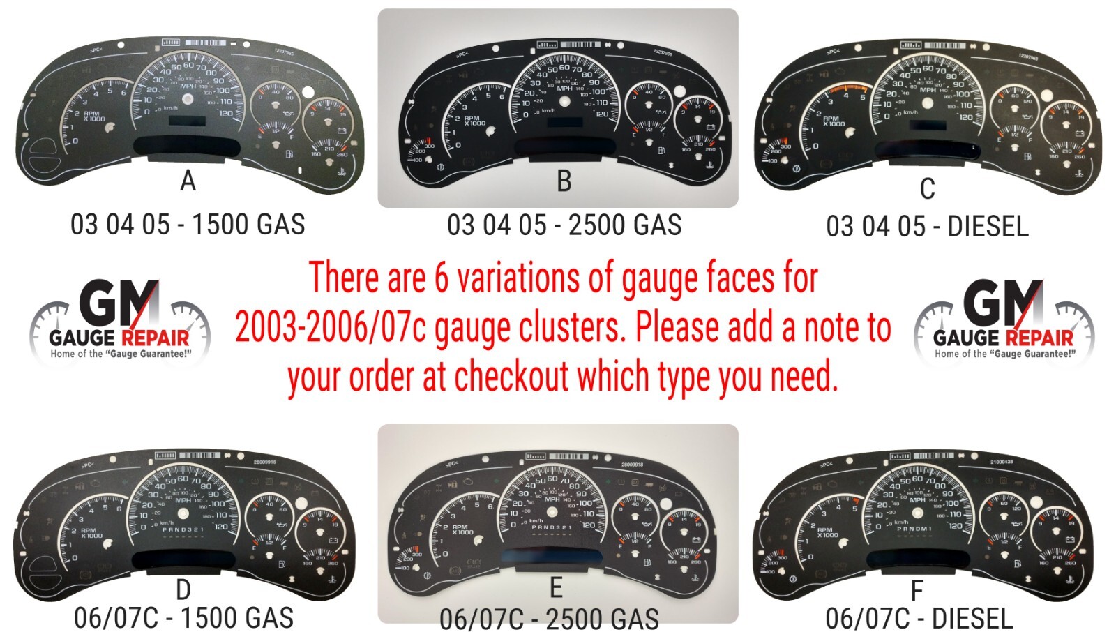 Stainless Steel Gauge Face Kit Red Text Matching Pointers GM 2003-2006 US Speedo