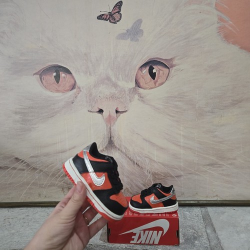 Nike Dunk Low SE Martian Unisex Baby Shoes Size 3c Boy Girl Orange Black - 第 1/9 張圖片