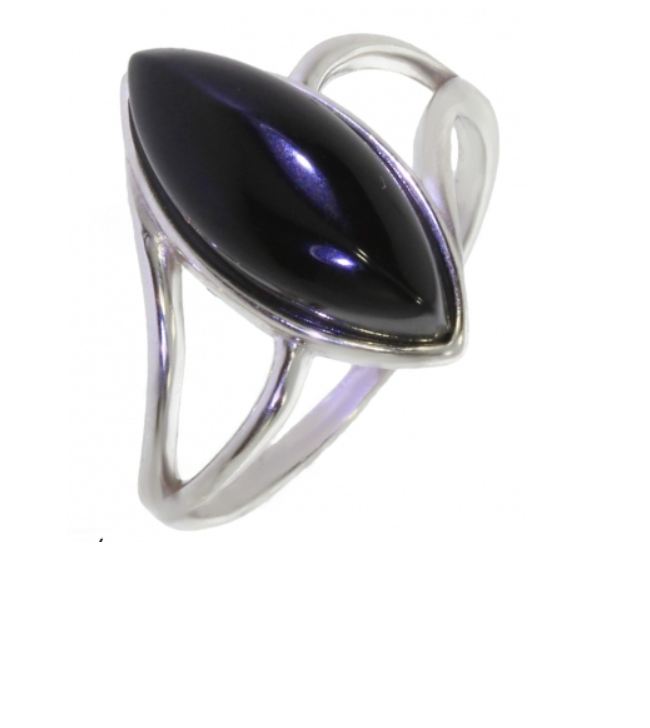 Bague Argent 925/1000, Pierre Onyx Noire – Taille 49/5 – Neuve Avec étiquettes
