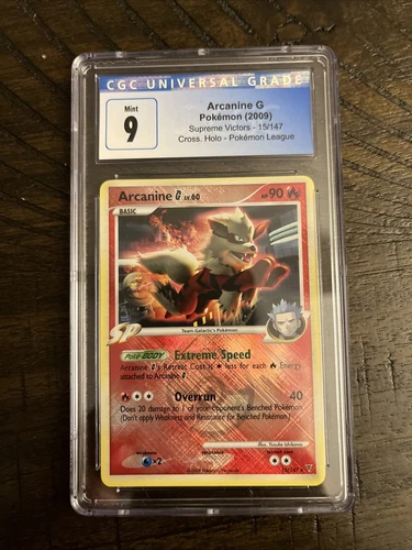 POKEMON CGC 9 PSA MINT Arcanine G Cross Hatch Holo 15/147 SUPREME VICTORS