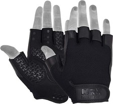 MRX Weightlifting Gloves Leather Palm Grip Half Finger Body Building Gym Glove