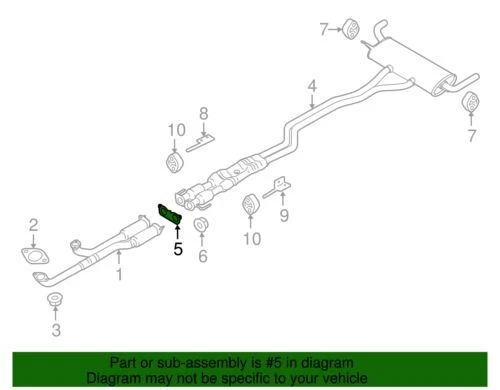 Silenciador y junta de tubo originales Ford Lincoln 2016-2020 Continental MKX F2GZ-9450-A Foto 2 de 2