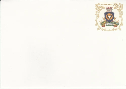 Australia 1983 South Australia Arms 30c prepaid Envelope unused VGC