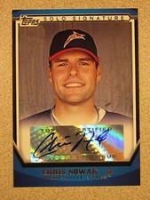 2011 TOPPS SOLO SIGNATURE SSA-CN CHRIS NOWAK AUTO HUNTS STAR GOLD PARALLEL 46/50