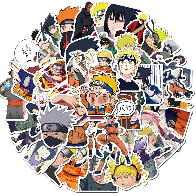 50Pcs Naruto Stickers for Laptop Motorcycle Luggage Skateboard Graffiti