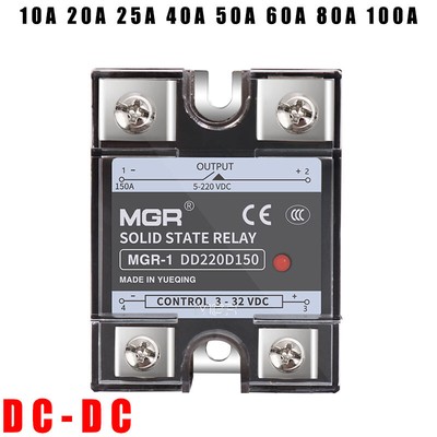 MGR DD220D Solid State Relays Module DC-DC 10A 20A 25A 40A 50A 60A 80A 100A