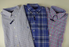 Polo Ralph Lauren LS 100 Cotton Stretch Plaid Shirt 89- 98 NWT Pink Blue Green