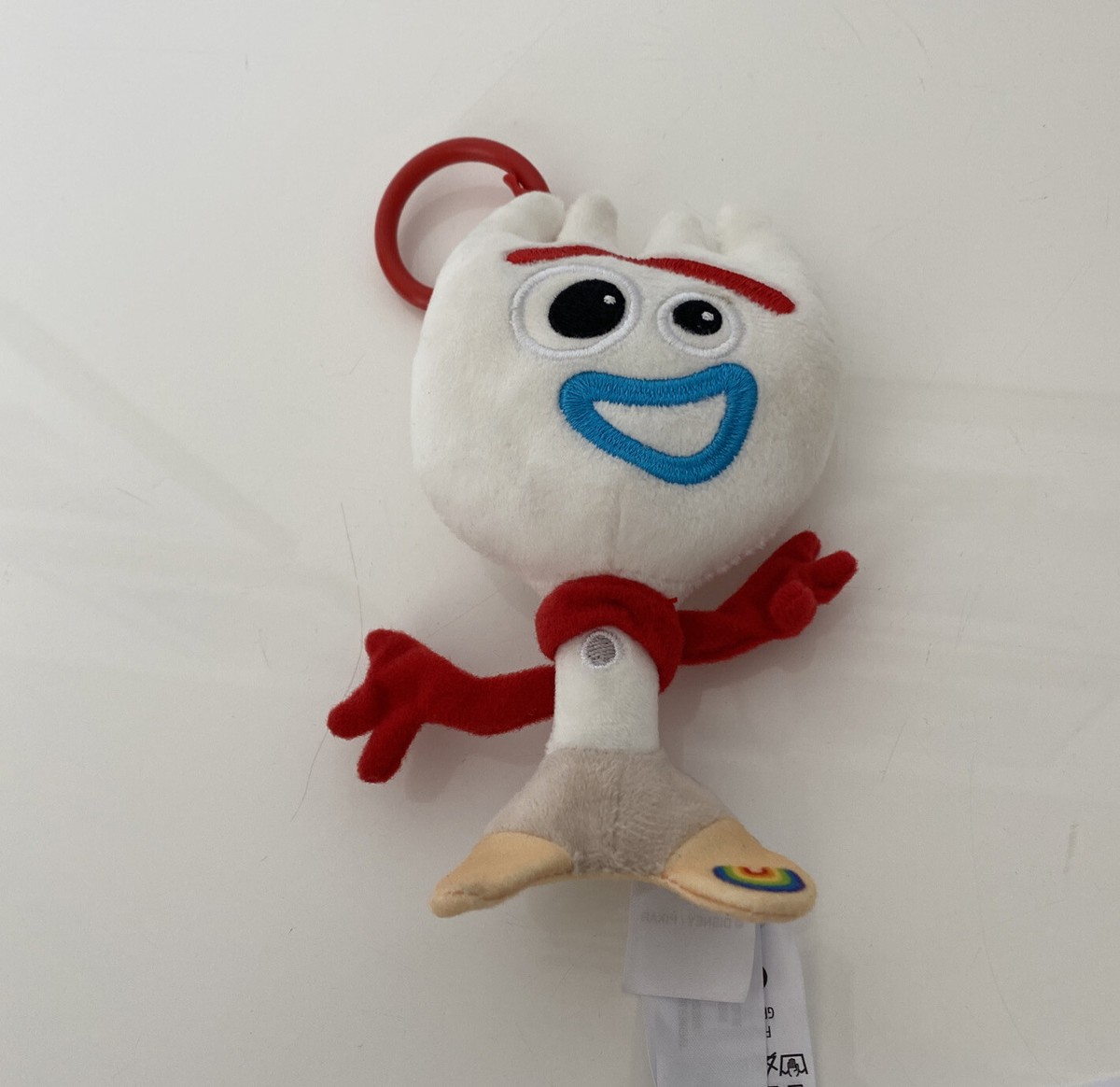 Disney Parks Forky Toy Story Big Head Plush Purse Hanger Keychain Key Chain