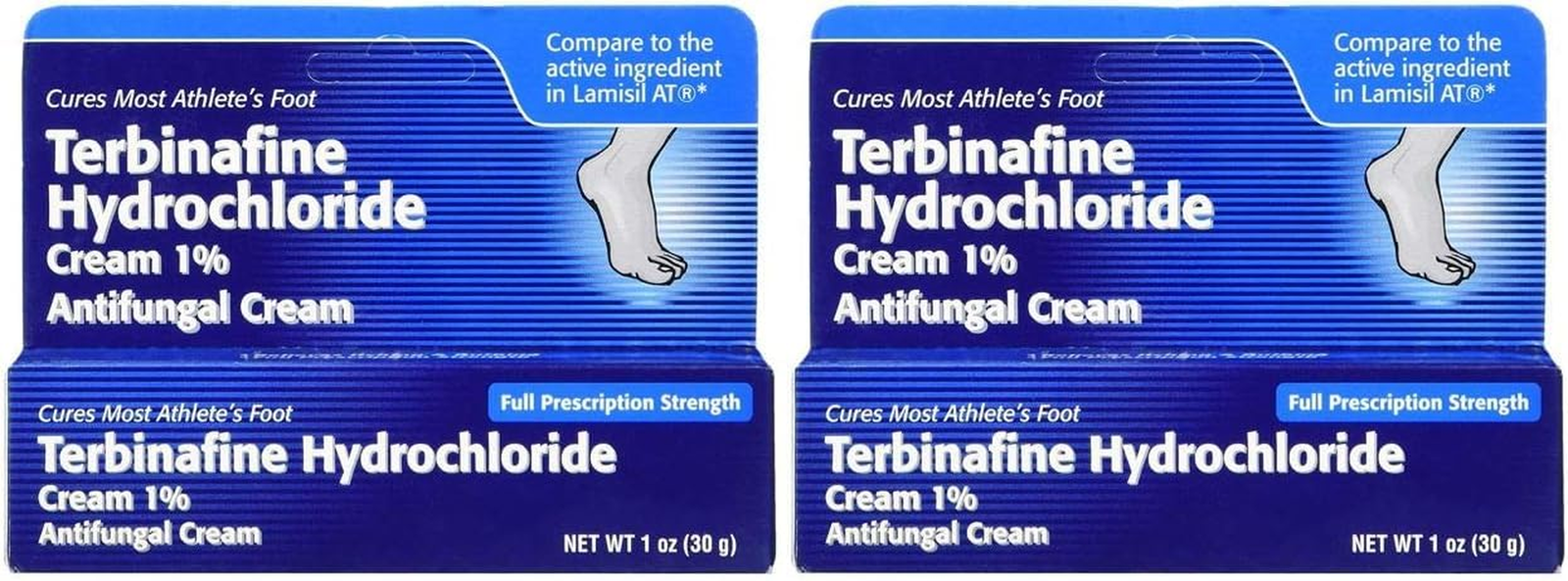 1-Week Athlete's Foot Treatment with Terbinafine Hydrochloride 1% Antifungal Cream