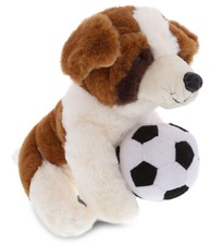 PLUSH SOCCER BALL - SUPER SOFT PLUSH - ST. BERNARD DOG