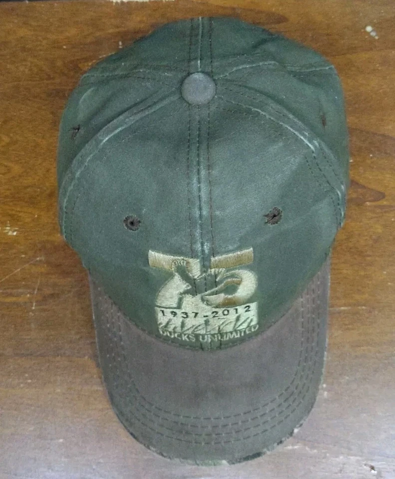 Ducks Unlimited Logo Hat Strapback 75 Year 1937 - 2012 Heavy Canvas Baseball Cap - Image 4 of 4