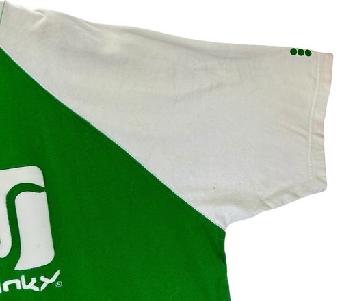 vintage y2k hip hop drunkn munky box logo colorblock Green White tee Sz XXL 2XL - 第 4/7 張圖片