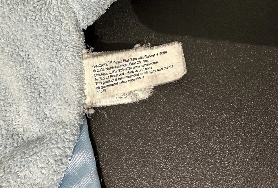 Пастельный блин синий медведь милый безопасности одеяло #2067 североамериканский медведь 2003 - Изображение 3 из 4
