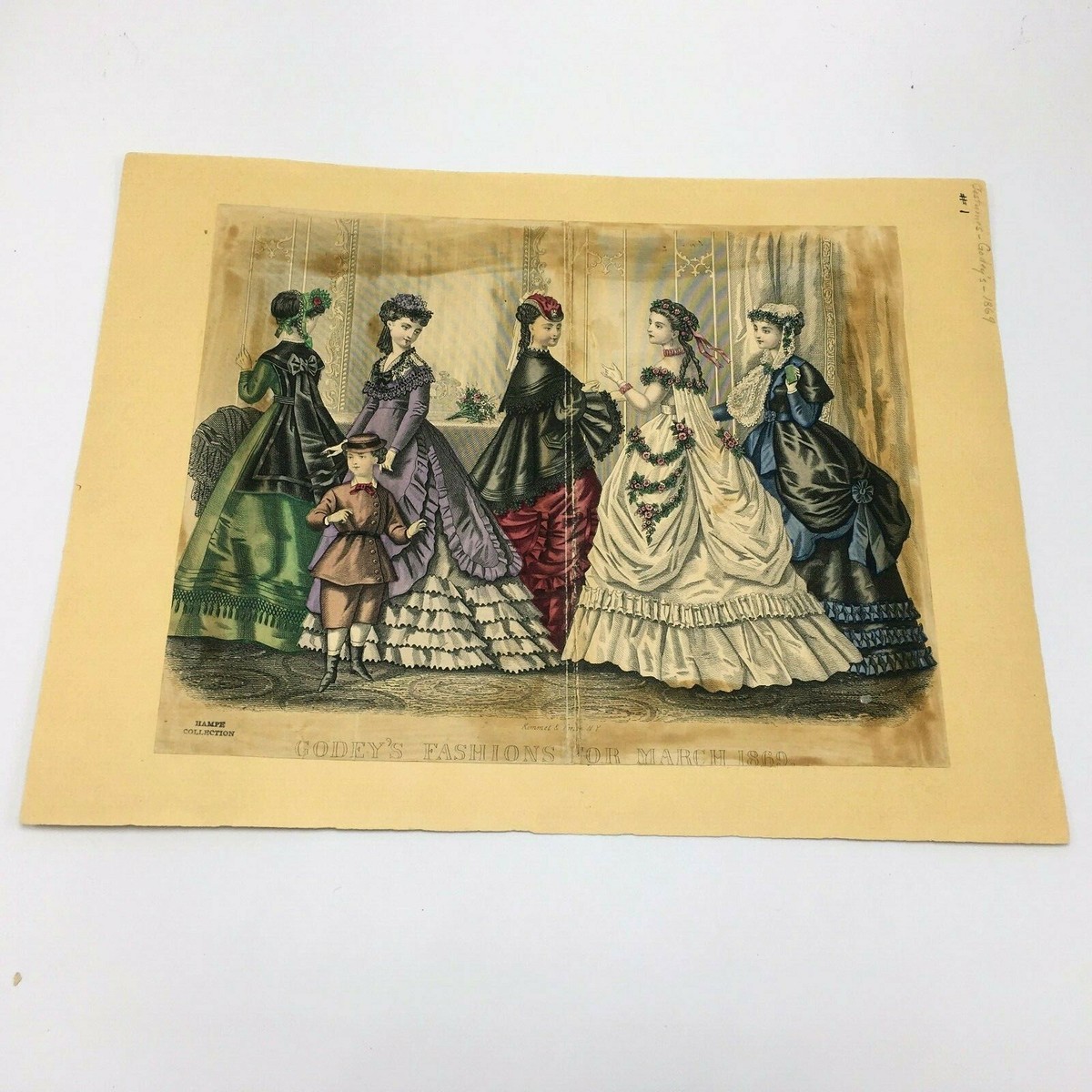 GODEY'S Lady Fashion Plates Rare Original VICTORIAN Art 1869