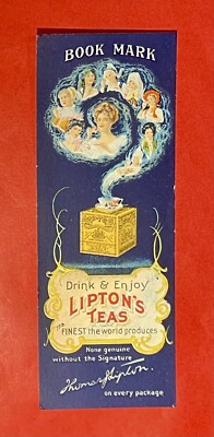 VINTAGE LIPTON S BLACK TEAS WERBUNG LESEZEICHEN - PREISGEKRÖNTER TEEHERSTELLER