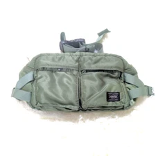 PORTER Tanker Khaki Green Waist Shoulder Bag Japan Yoshida Co. Nylon Rare Used