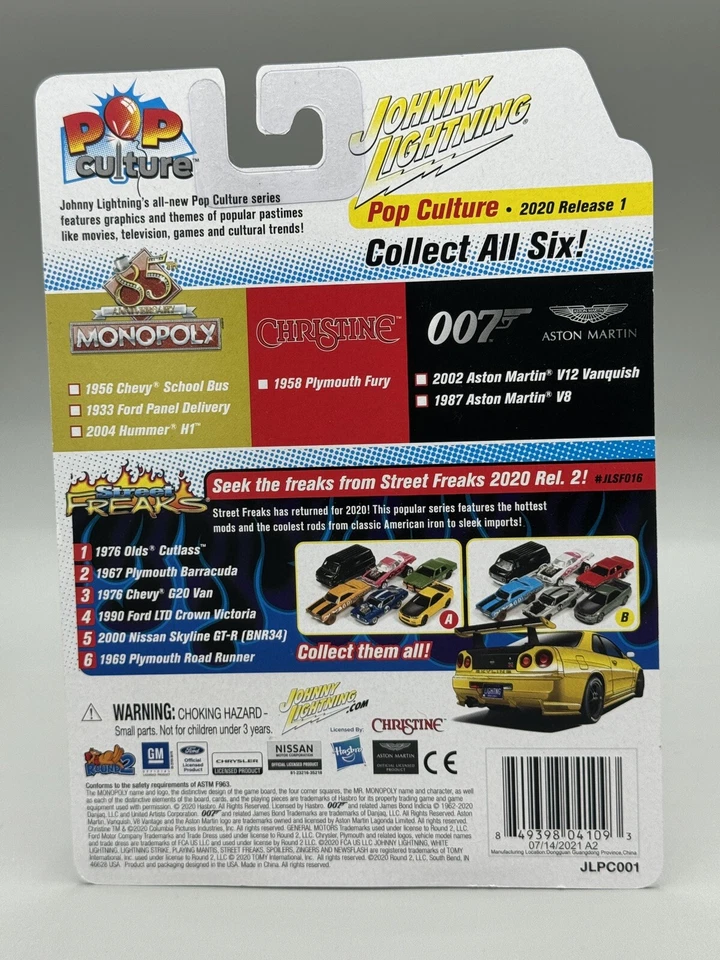 Johnny WHITE Lightning 1:64 James Bond 007 2002 Aston Martin V12 Vanquish Chase - Image 2 of 2