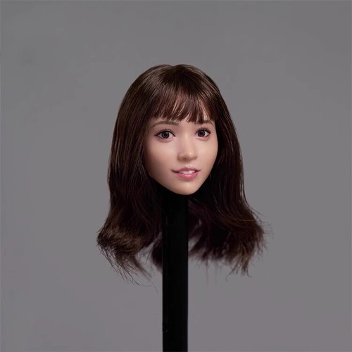 1/6 Japan Girl Head Sculpt Brown Hair Movable Eyes For 12" Female PHICEN Figure - Picture 3 of 3